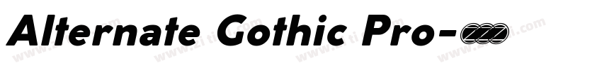 Alternate Gothic Pro字体转换